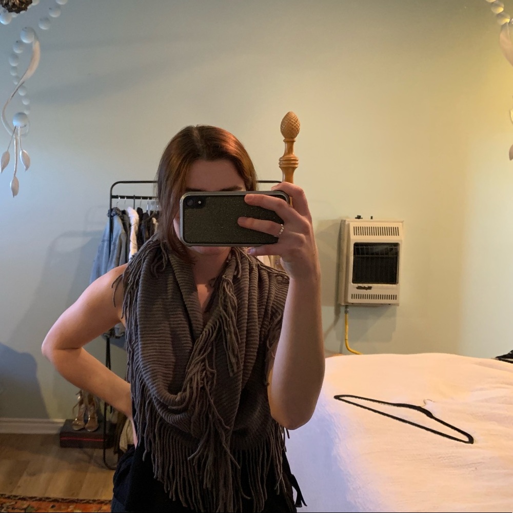 Grey infinity scarf